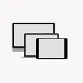 Odoo POS multi-device compatibility icon representing desktop, tablet, and mobile support