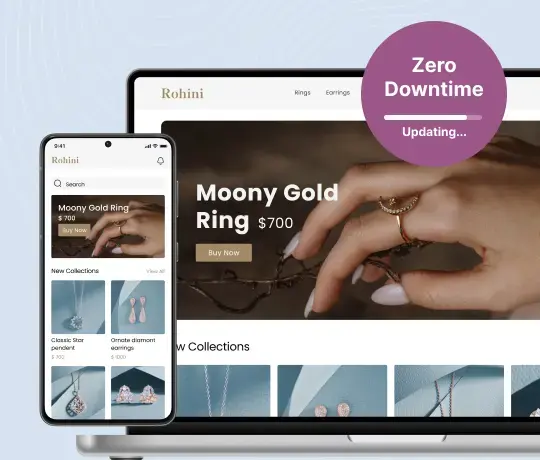 Zero downtime Odoo update interface representing live system updates without service interruption