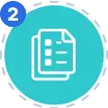 Odoo migration step 2 icon representing data extraction and record validation