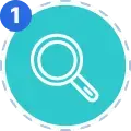 Shopify project discovery and requirement analysis step icon
