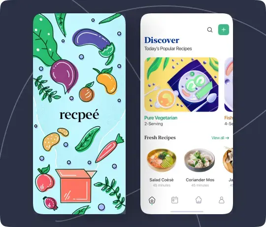 Headless PWA mobile app interface showcasing fast and responsive UI design