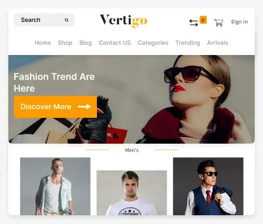 Odoo fashion eCommerce theme homepage design with modern banner and product sections