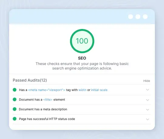 Odoo technical SEO audit score and search engine compliance checklist