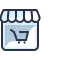 Storefront cart icon symbolizing Odoo eCommerce and marketplace development expertise