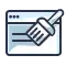 Brush and window icon representing Odoo UI customization and theme development services