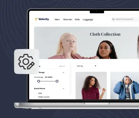 Advanced product filtering and customization features in Shopify theme interface