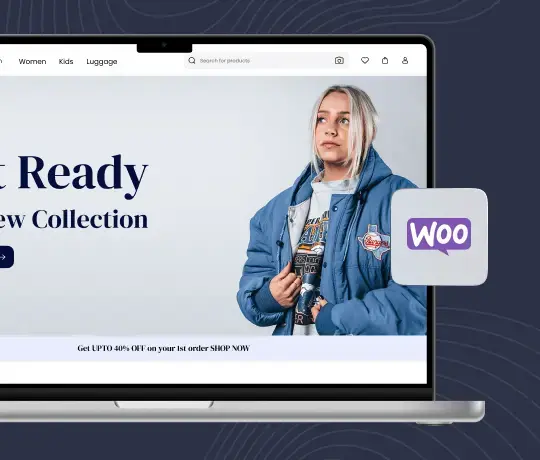 WooCommerce fashion store featuring new collection with promotional discount offer banner