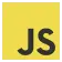 JavaScript programming language logo on yellow background