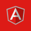 Angular framework logo for scalable single page application development