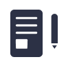 Shopify document and billing management icon representing invoice and order documentation