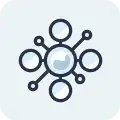 Network integration icon representing carrier and API connectivity