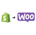 Shopify to WooCommerce migration icon