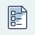 Order processing and transaction management checklist icon