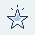 Customer ratings and review system star icon