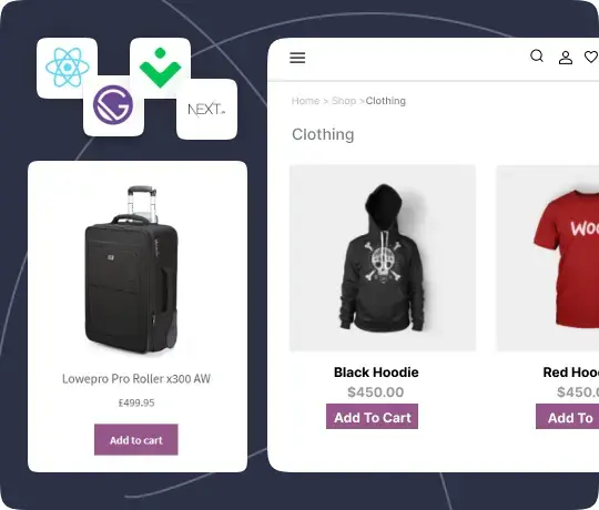 WooCommerce headless storefront using React and modern frontend frameworks