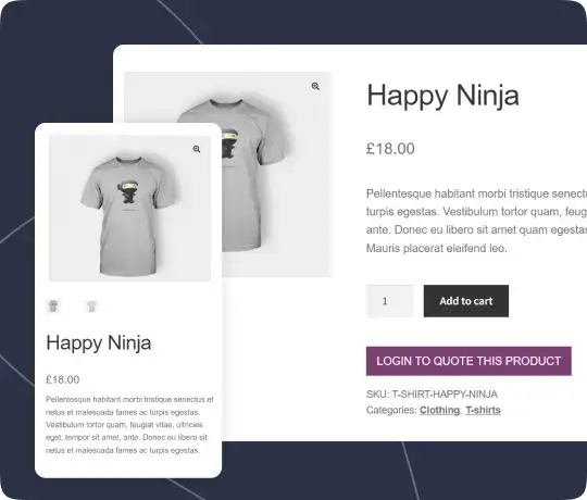 Headless WooCommerce product page with decoupled frontend interface