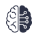 Brain or AI artificial intelligence icon