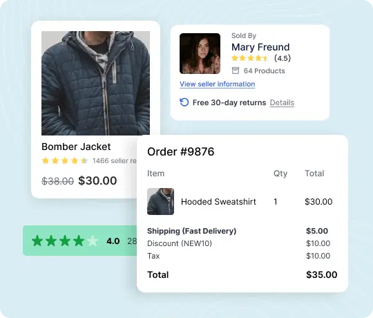 Shopify order summary with fast delivery shipping calculation
