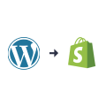 WordPress to Shopify migration icon