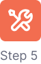 Step 5 tools and wrench icon for configuration and maintenance