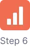 Step 6 bar chart icon for analytics and performance tracking