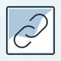 Chain link icon representing URL linking and integration connectivity