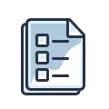 Document checklist icon for order tracking and task management features