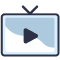 Mobile video streaming and media playback icon
