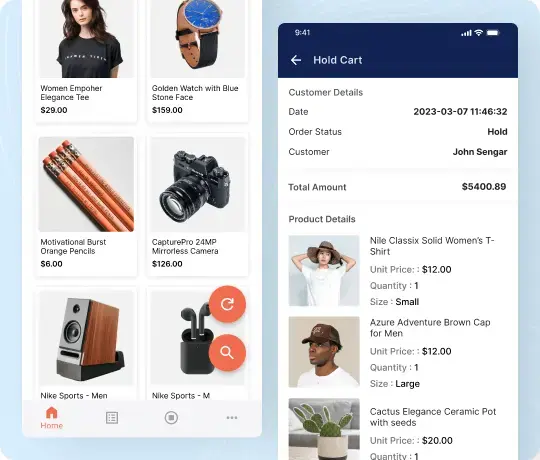 Laravel shopping cart and order management mobile interface