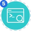 Step 5 testing and optimization process icon