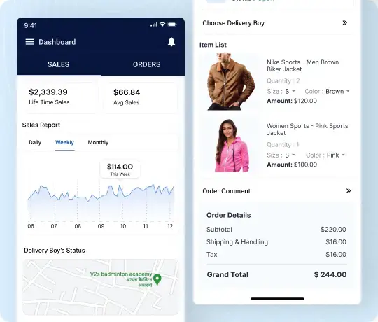Laravel delivery management mobile app with order tracking