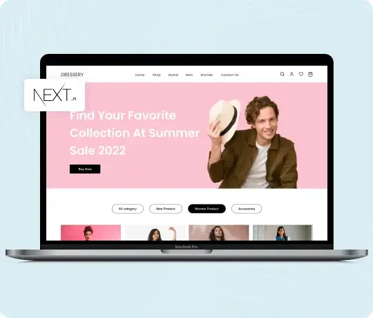 Laravel and Next.js integrated eCommerce frontend interface