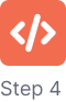 Step 3 frontend and backend development coding icon