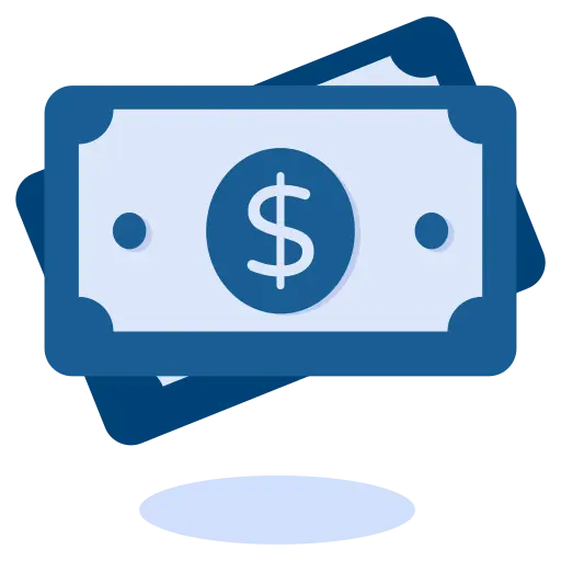 Business cash management icon representing financial planning and budgeting services