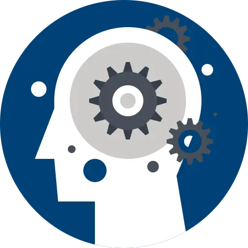 Strategic planning and operational management concept icon