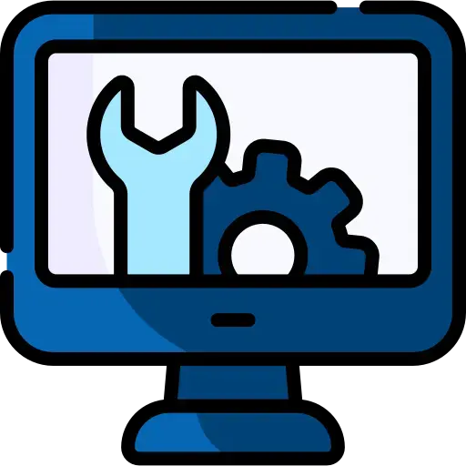 System support and maintenance monitor icon
