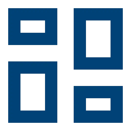 Business structure and operational framework grid icon