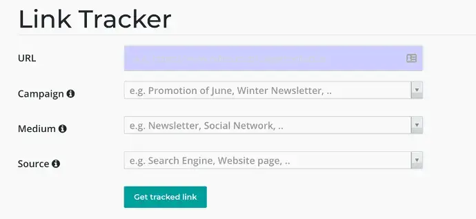 Odoo email marketing link tracker for campaign URL, source, and medium tracking