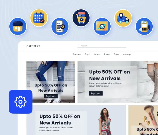 WooCommerce custom plugin features interface with store enhancement icons